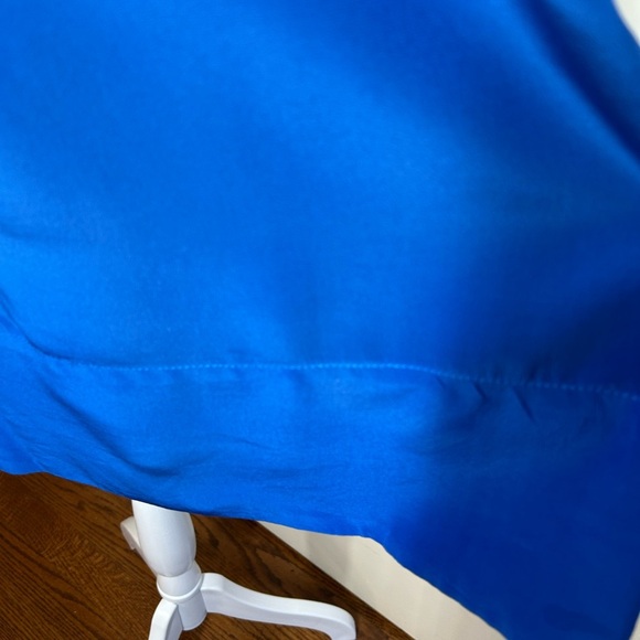 Banana Republic Royal Blue 100% Silk Shift Mini Cocktail Dress Sz Small - Picture 6 of 13